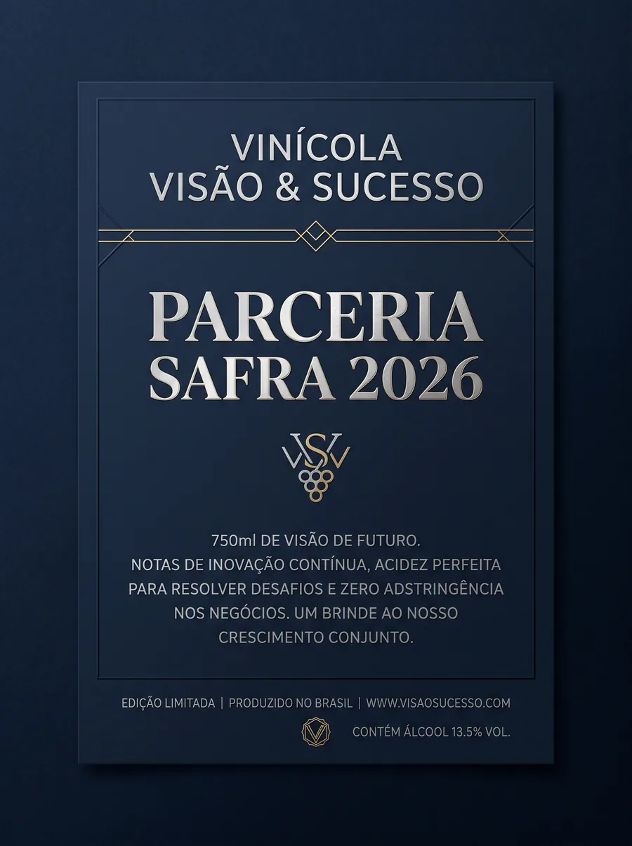 Rótulo Personalizado de Vinho Sommeliart Nº 06